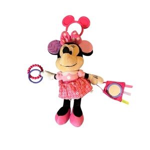 Minnie Mouse Disney Baby Activity Toy Crinkle Plush Doll Teether Infant Hanging